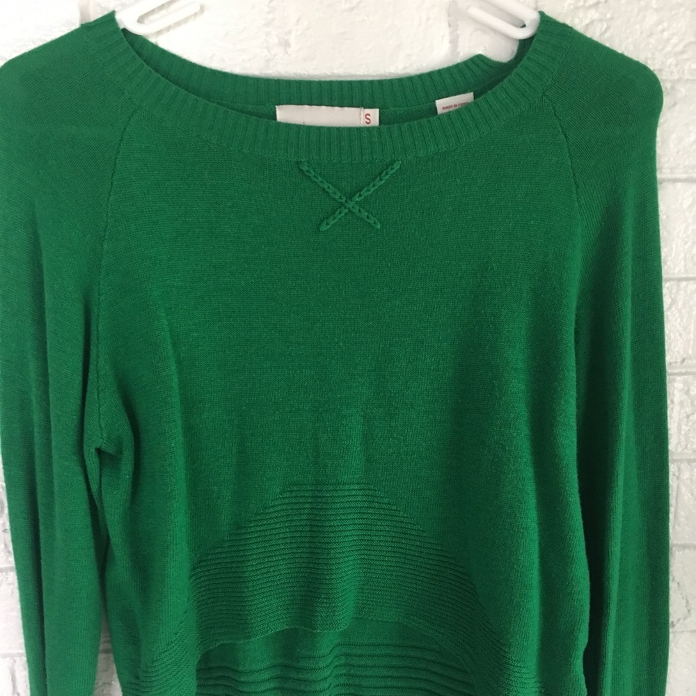 Yoon Anthropologie high low cropped sweater